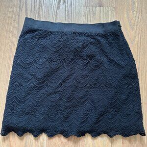 J. Crew Black Lace Skirt